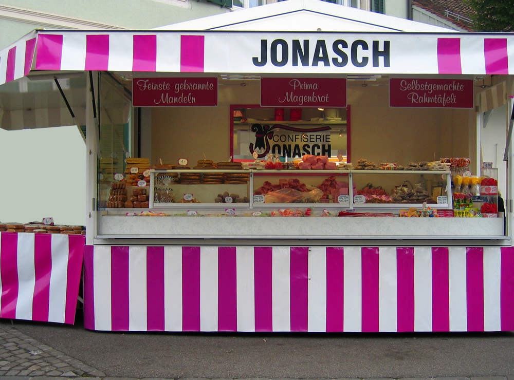 Marktstand Jonasch Confiserie Basel